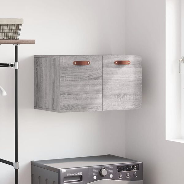 vidaXL Wall Cabinet Grey Sonoma 60x36.5x35 cm Engineered Wood