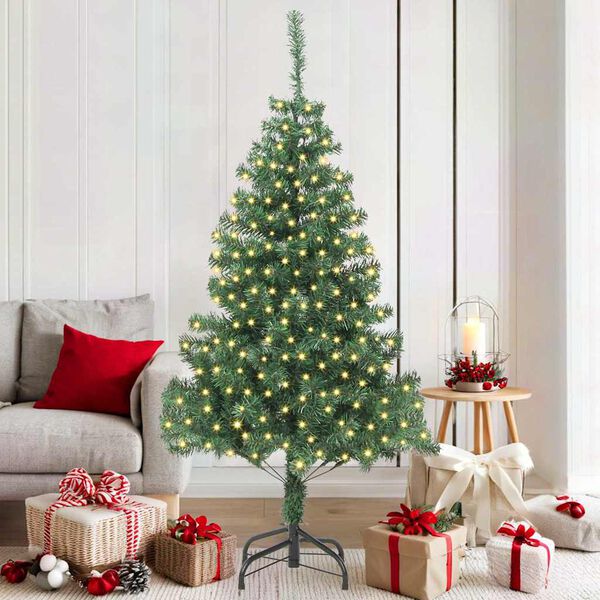 vidaXL Christmas Tree with 300 LEDs with Stand Green 180 cm PVC