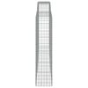 vidaXL Arched Gabion Baskets 3 pcs 400x50x200/220 cm Galvanised Iron