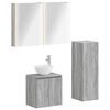 vidaXL Bathroom Furniture Set 4 pcs Grey Sonoma