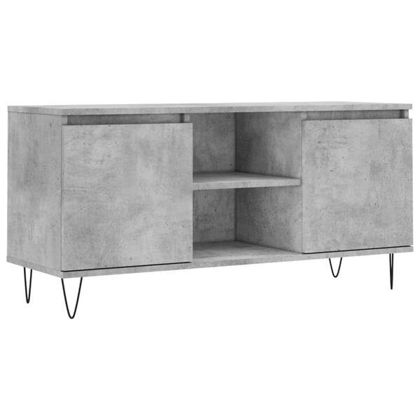 vidaXL TV Cabinet Concrete Grey 104x35x50 cm Engineered Wood