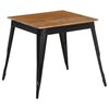 vidaXL Dining Table Solid Acacia Wood and Steel 75x75x76 cm