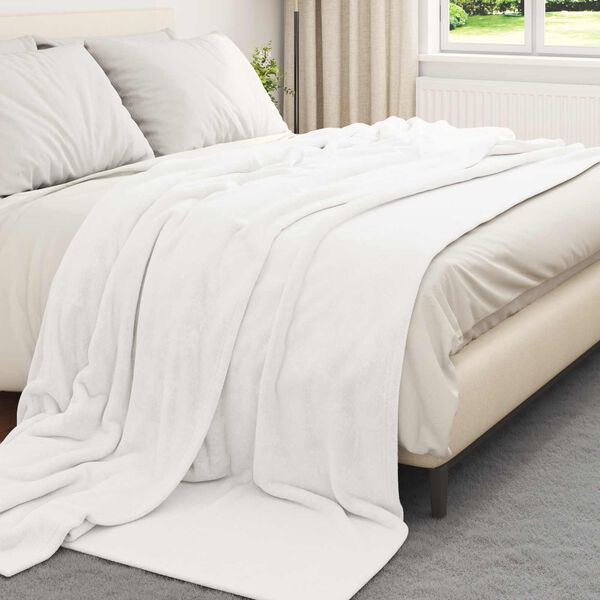 vidaXL Throw Blankets 6 pcs White 240 x 270 cm Fleece