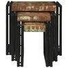 vidaXL Nesting Tables Brown and black Solid Reclaim wood