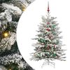vidaXL Artificial Hinged Christmas Tree White 150 cm PE and PVC