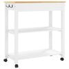 vidaXL Kitchen Trolley MONZA 84x40x88.5 cm Solid Wood Pine