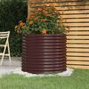 vidaXL Garden Planter Galvanised Steel 80x80x68 cm Brown