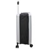 vidaXL Suitcase Folding with Lock Silver 43 x 27 x 66 cm ABS Plastic
