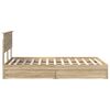 vidaXL Storage Bed with Drawer Sonoma Oak 120 x 190 cm Engineered Wood