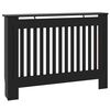 vidaXL Radiator Cover 2 pcs Black 112 x 19 x 81.5cm Engineered Wood