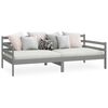 vidaXL Day Bed without Mattress Grey Solid Wood Pine 90x200cm