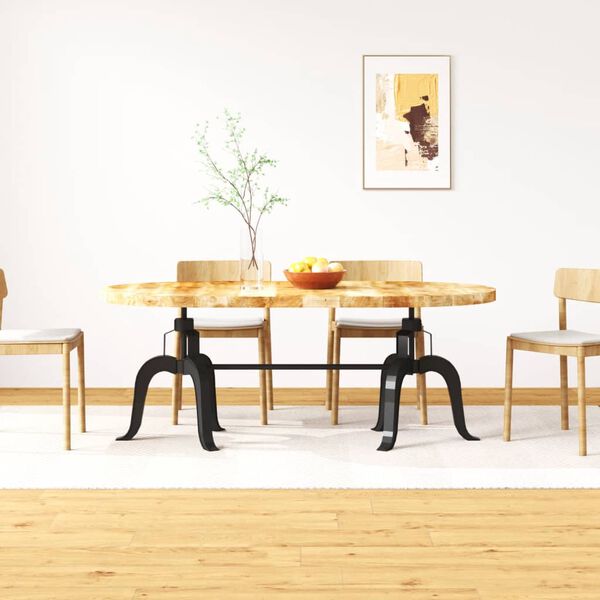 vidaXL Dining Table Solid Mango Wood and Steel 180 cm