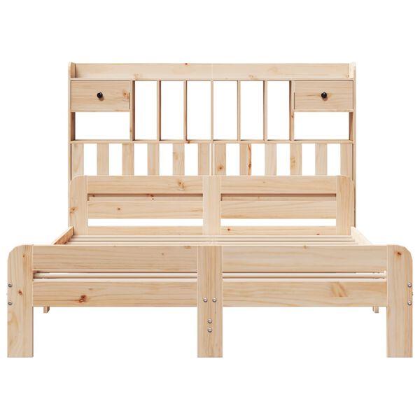 vidaXL Bookcase Bed without Mattress 150x200 cm King Size Solid Wood Pine