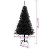 vidaXL Christmas Tree with 150 LEDs with Stand Black 120 cm PVC