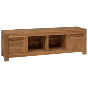 vidaXL TV Cabinet 110 x 30 x 35 cm Natural Solid Teak Wood
