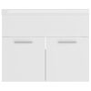 vidaXL Sink Cabinet with Built-in Basin White Engineered Wood