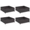 vidaXL Lawn Edging 4 pcs 100 x 100 x 35 cm Steel Black