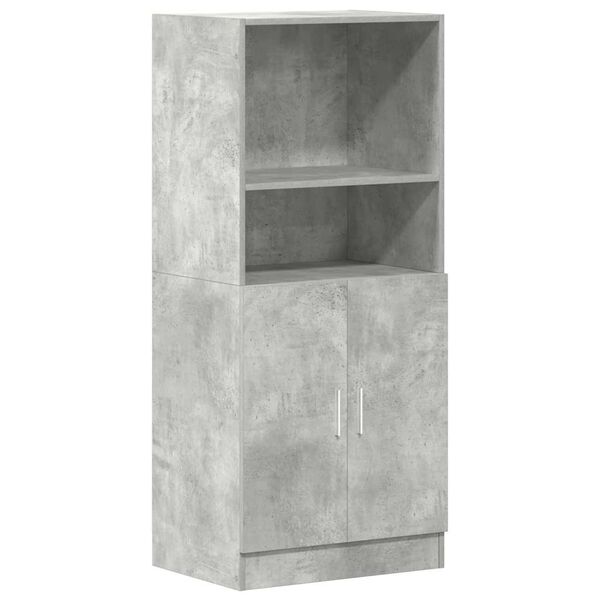 vidaXL Kitchen Cabinet Concrete Grey 57x41.5x131.5 cm Engineered Wood