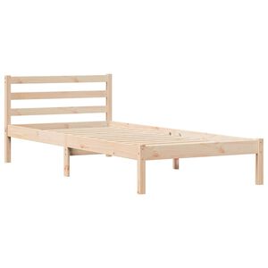 vidaXL Bed Frame Brown 215.5 x 105.5 x 69.5 cm Solid Pine Wood