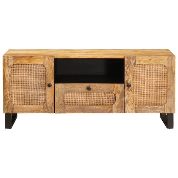 vidaXL TV Cabinet with Drawer Brown 105 x 33 x 46 cm Solid Mango Wood