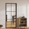 vidaXL Interior Door ESG Glass and Aluminium 93x201,5 cm Black