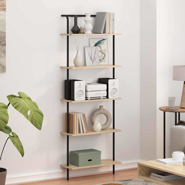 vidaXL Bookshelf Sonoma oak 60 x 24 x 168 cm Engineered wood