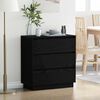 vidaXL Bedside Cabinet Black Oak 71 x 34.5 x 75 cm Engineered wood