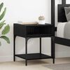 vidaXL Bedside Table 2 pcs Black Oak 40 x 40 x 50 cm Engineered Wood