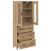 vidaXL Highboard with Drawer 2 pcs Artisan Oak Engineered Wood