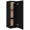 vidaXL 4 Piece TV Cabinet Set Black Engineered Wood