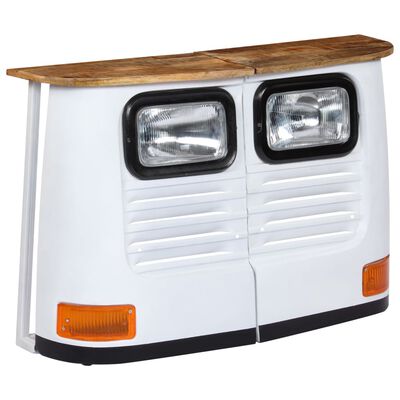 vidaXL Truck Sideboard Solid Mango Wood White