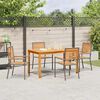 vidaXL Garden Dining Set 5 pcs Grey Solid Acacia Wood