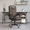 vidaXL Massage Reclining Office Chair Brown Faux Leather