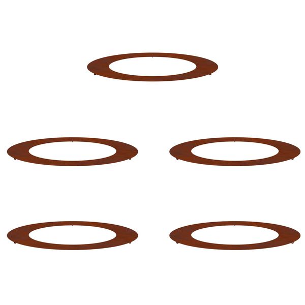 vidaXL suitable for Flat Tree Rings 5 pcs Brown &Oslash;60 / 90 cm