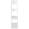 vidaXL Book Cabinet/Room Divider High Gloss White 80x30x123.5 cm