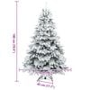vidaXL Artificial Hinged Christmas Tree Snow Flocked White 180 cm