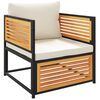 vidaXL Garden Chair | Cream white, Natural wood | Solid acacia wood | Standard