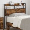 vidaXL Headboard with Shelf Smoked oak 90 cm Engineered wood