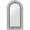 vidaXL Garden Wall Mirror Arched 60x110 cm Black