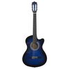 vidaXL Western Classical Cutaway Guitar with 6 Strings Blue Shaded 38