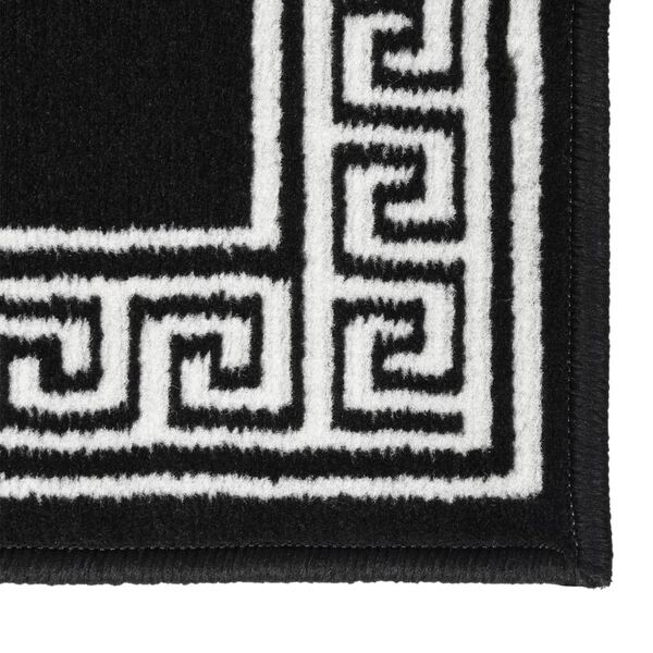 vidaXL Runner Rug BCF Black with Motif 100x300 cm