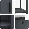 vidaXL Kitchen Storage Set 3 pcs Anthracite Cold-rolled Steel