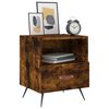 vidaXL Bedside Cabinet Smoked Oak 40x35x47.5 cm Engineered Wood