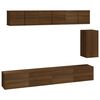 vidaXL 6 Piece TV Cabinet Set Brown Oak Engineered Wood