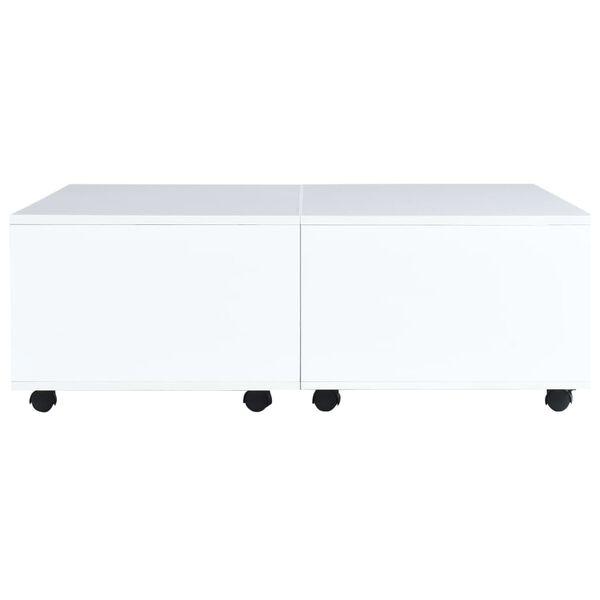 vidaXL Coffee Table High Gloss White 100x100x35 cm