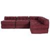 vidaXL Modular Sofa 4 pcs Maroon Fabric