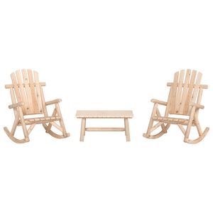 vidaXL 3 Piece Garden Lounge Set Solid Wood Spruce