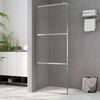 vidaXL Shower screens Silver 115 x 195 cm Glass and Aluminium