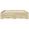 vidaXL Bed Frame with Drawers without Mattress Sonoma Oak 120x190 cm Small Double