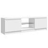 vidaXL TV Cabinet with LED Lights High Gloss White 120x30x36 cm
